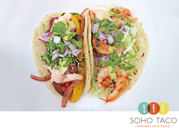 SoHo Taco Gourmet Taco Truck - Orange County - Shrimp & Veggie Taco