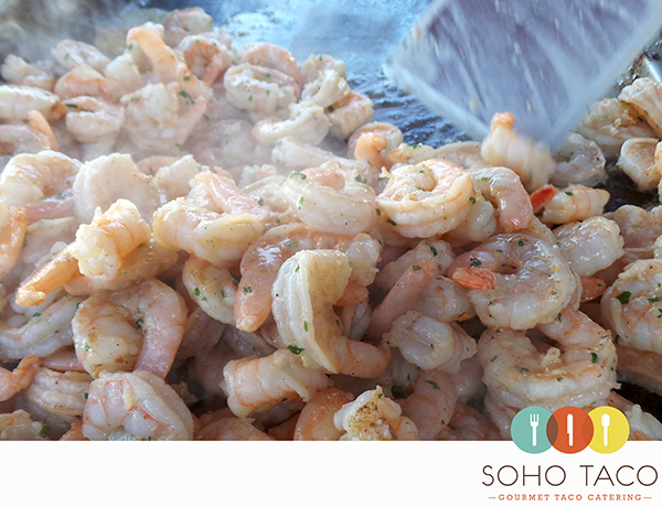SOHO TACO Gourmet Taco Catering - Wedding - Casa De La Guerra - Santa Barbara CA - Garlic Shrimp