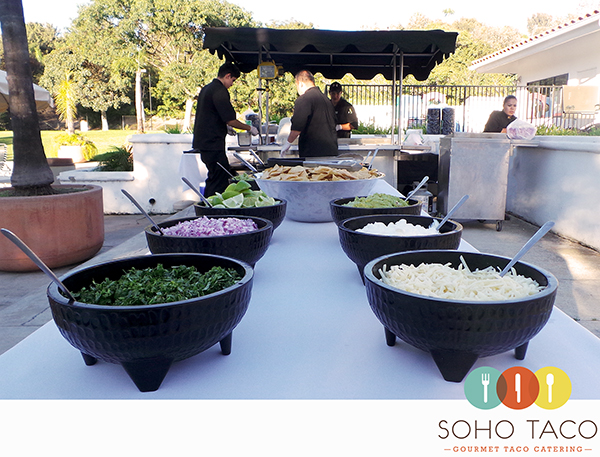 SOHO TACO Gourmet Taco Catering - Wedding - Rancho San Clemente Tennis Club - Condiments & Salsas Bar