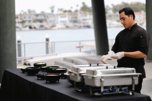SOHO TACO Gourmet Taco Catering - Newport Sea Base - Newport Beach - Preparing the Salsa & Condiments Table
